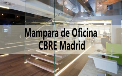 Mamparas de oficina en Madrid CBRE